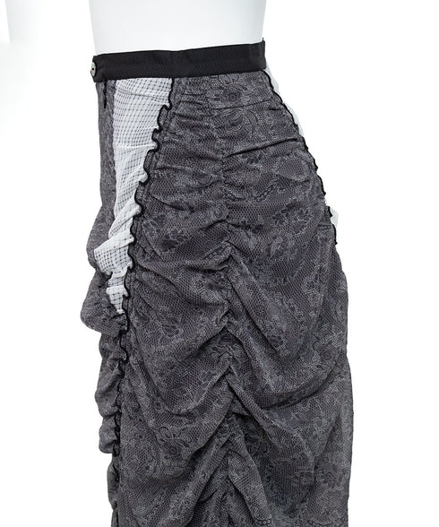 Drape Gather Lace Skirt